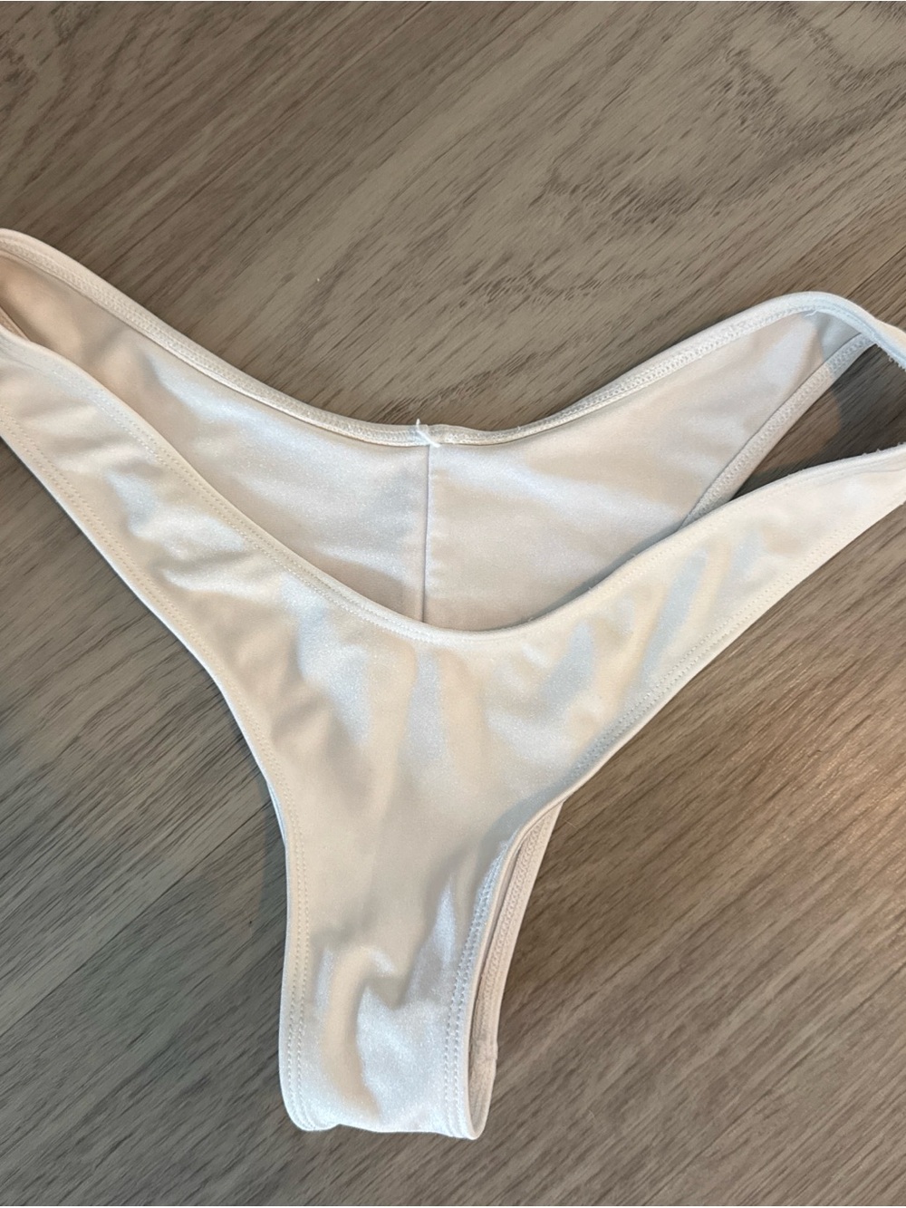 White Shiny Bikini Bottom